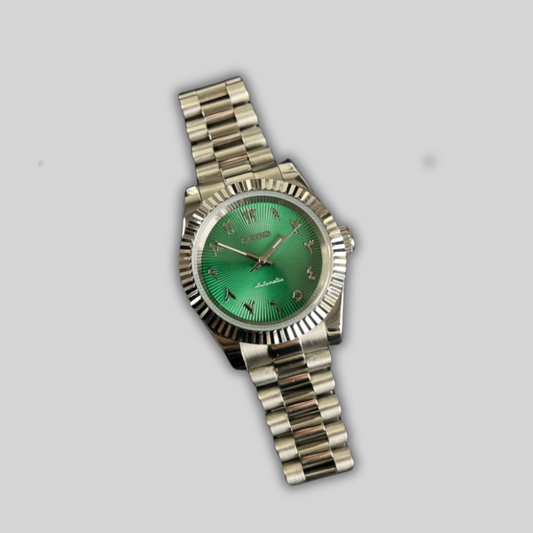 DJ GREEN TEXTURED ARABIC - CUSTOM SEIKO NH35 AUTOMATIC WATCH